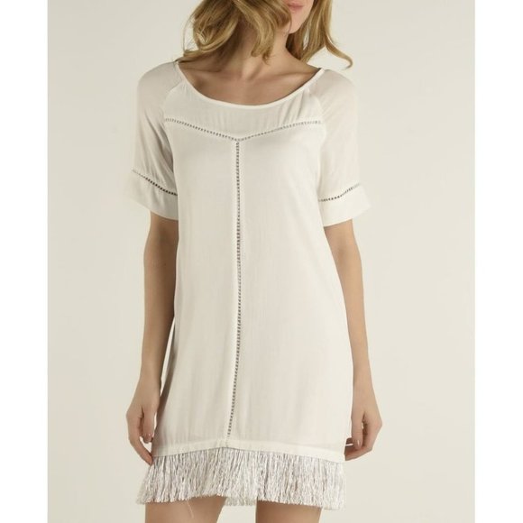 Axel Dresses & Skirts - Axel | White fringe dress